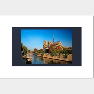 Notre-Dame and river Seine Posters and Art